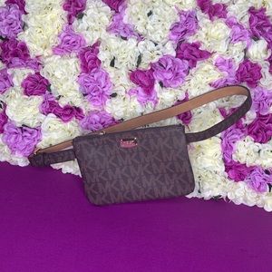 Michael Kors Logo PVC Belt Bag. Size L